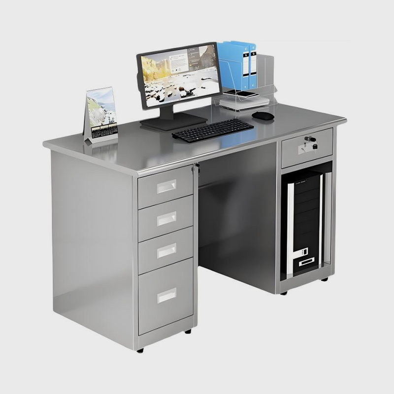 Bezprašný počítačový stůl z nerezové oceli