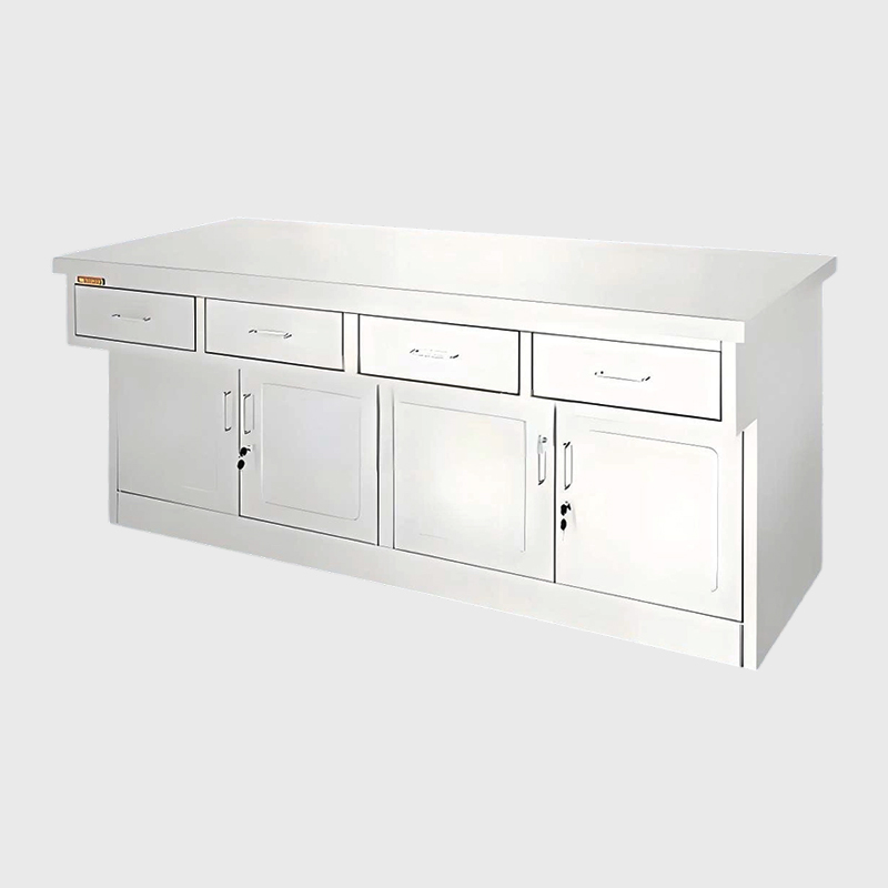 Nemocniční nerezový pracovní stůl se zásuvkami